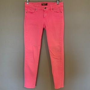 Hot pink Paige skinny jeans